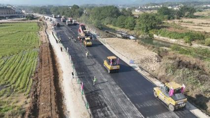 S358青陽至紅石公路改建工程全線推進，路面施工與附屬工程分包同步啟動